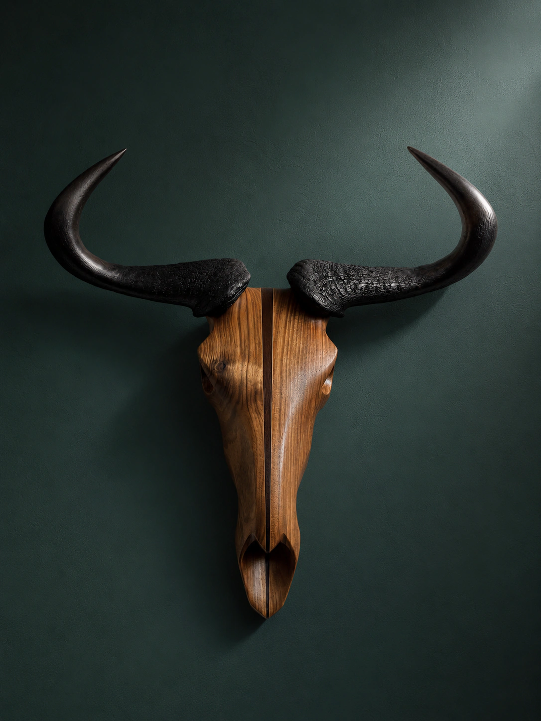 Gnu Antilope aus Nussbaumholz – handgefertigtes Unikat von EDELHIRSCH